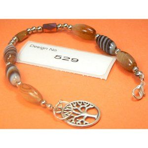 Botswana Agate Gemstone-Energy Jewelry-Bracelet- &-charm-Facilitate-aspire #529